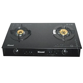 Bếp Ga Dương Đôi Rinnai RV-6Double Glass(SP) - Đen- Hãng chính hãng